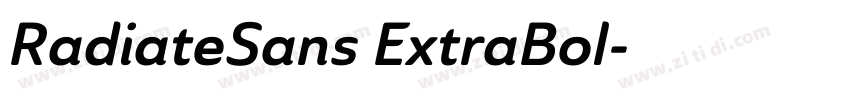 RadiateSans ExtraBol字体转换